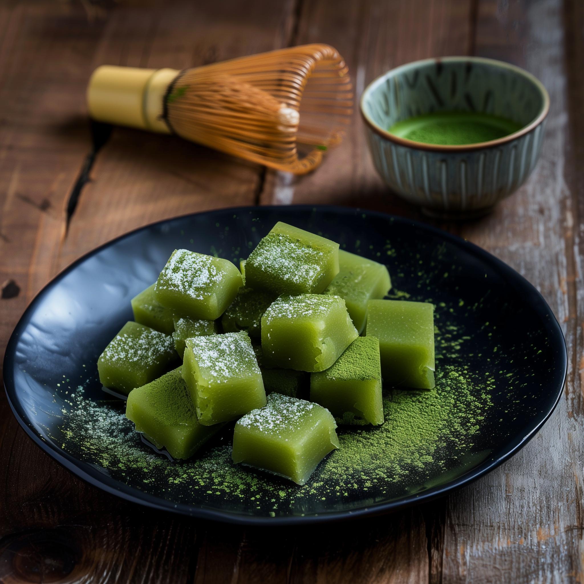 Matcha Warabi Mochi (抹茶わらび餅)